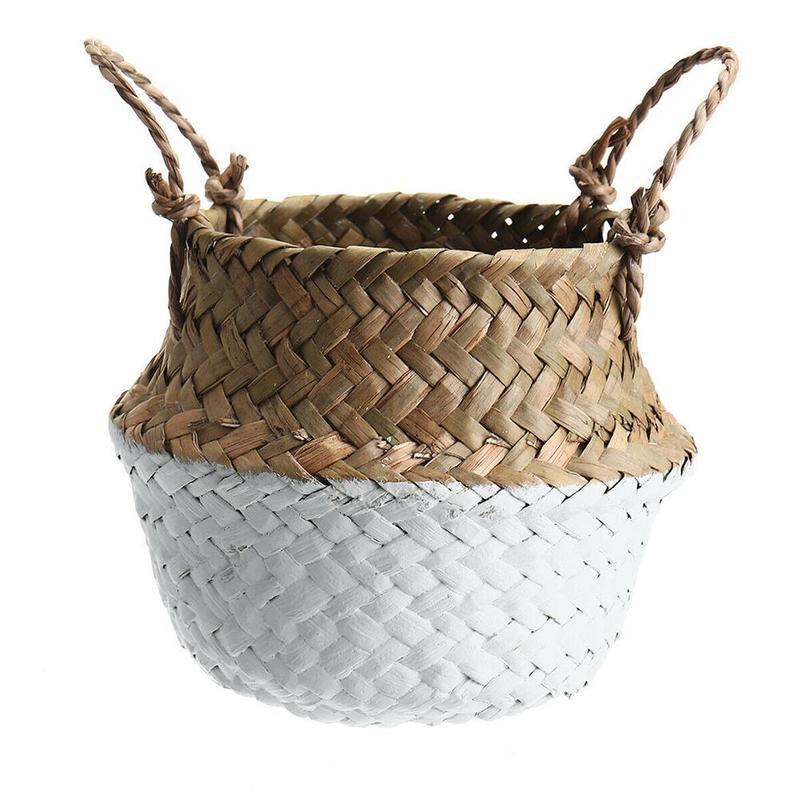 Plantenvlechtwerk wandhanger bloemenmand groot formaat handgemaakte huispot rustieke rotan wilgen vogelmanden bloempot nestdecoratie  b5 w 6: En