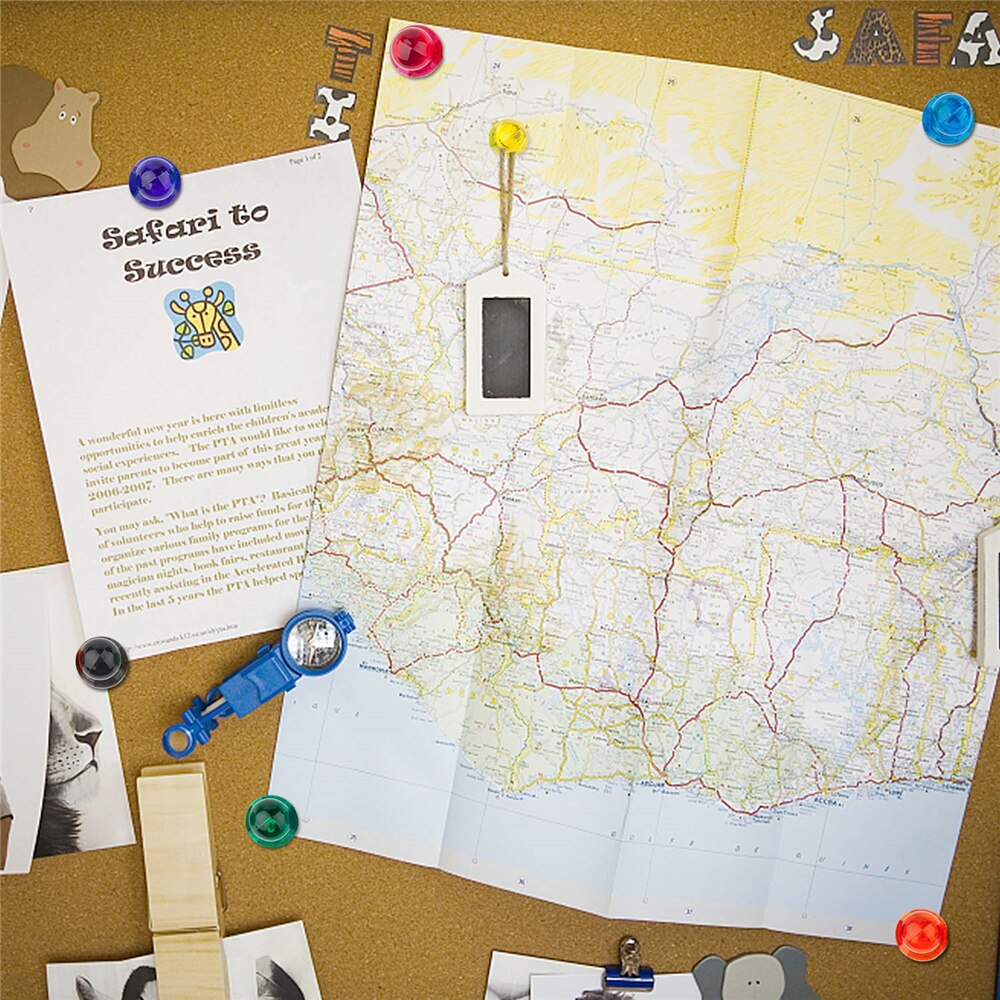 Strong Magnets Notice Board Push Pin Magnet For School Colorful 5Pcs