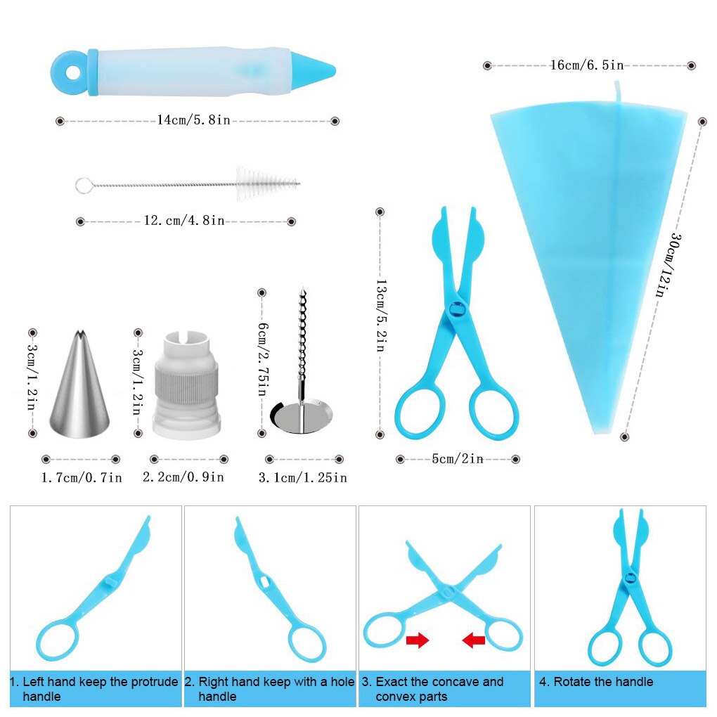 42 Stks/set Cake Icing Bag Piping Nozzles Decorating Kit Gebak Bakkerij Icing Tool Set