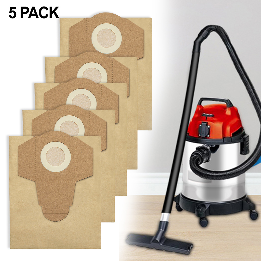 20l stuks einhell nat- en droogstofzuigerzakken (verpakking van  of 5)  stuks voor bt -vc 1250s stofzuigeronderdelen en verbruiksartikelen)