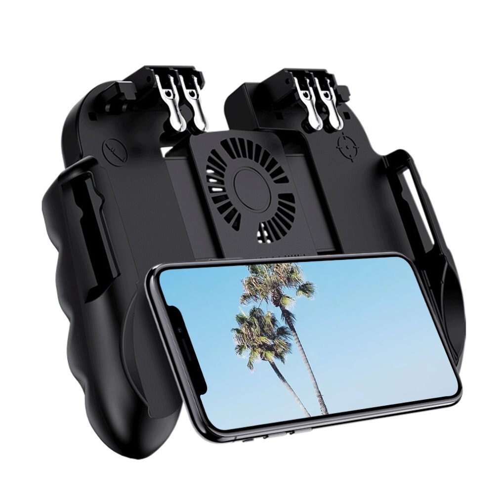 H9 Game Controller Zes-Vinger Plug-In Cooling Joystick Handvat Doel Knop L1R1 Shooter Game Trigger Voor Ipad tablet Fps Handvat
