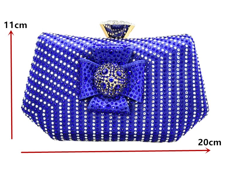 African Shoe and Bag Set Italian Women Wedding Pumps with Purse African Shoe and Bag Set Decorated with Rhinestone
