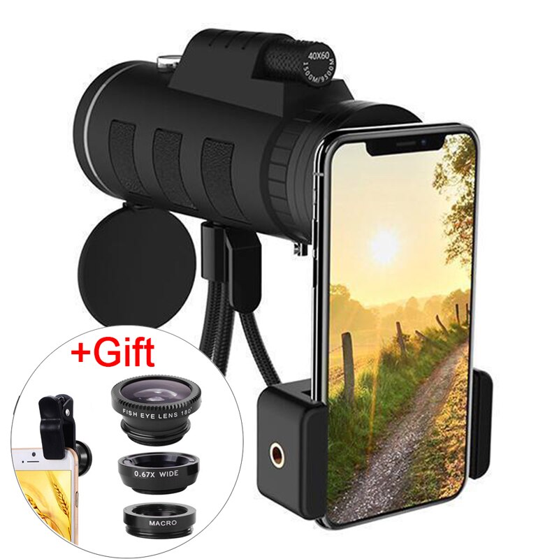 40X Zoom télescope téléphone caméra lentille telefon monoculaire lentilles mobiles pour iPhone Samsung Redmi 7 Huawei cellule pour téléphone lentes: ZJ2