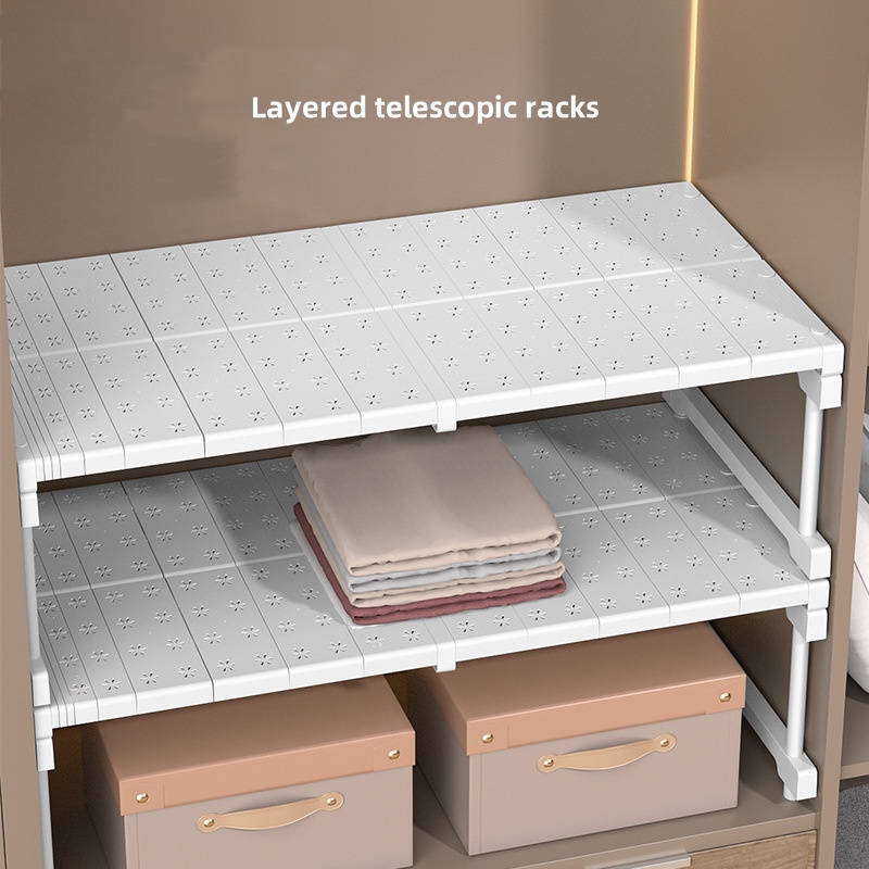 Stapelbarer Kleiderschrank, geschichtete Teleskopregale, ordentliche Küche, Aufbewahrungsteiler, Wohnheim-Organizer, Regal, Kleidungsaufbewahrung, Trennwände