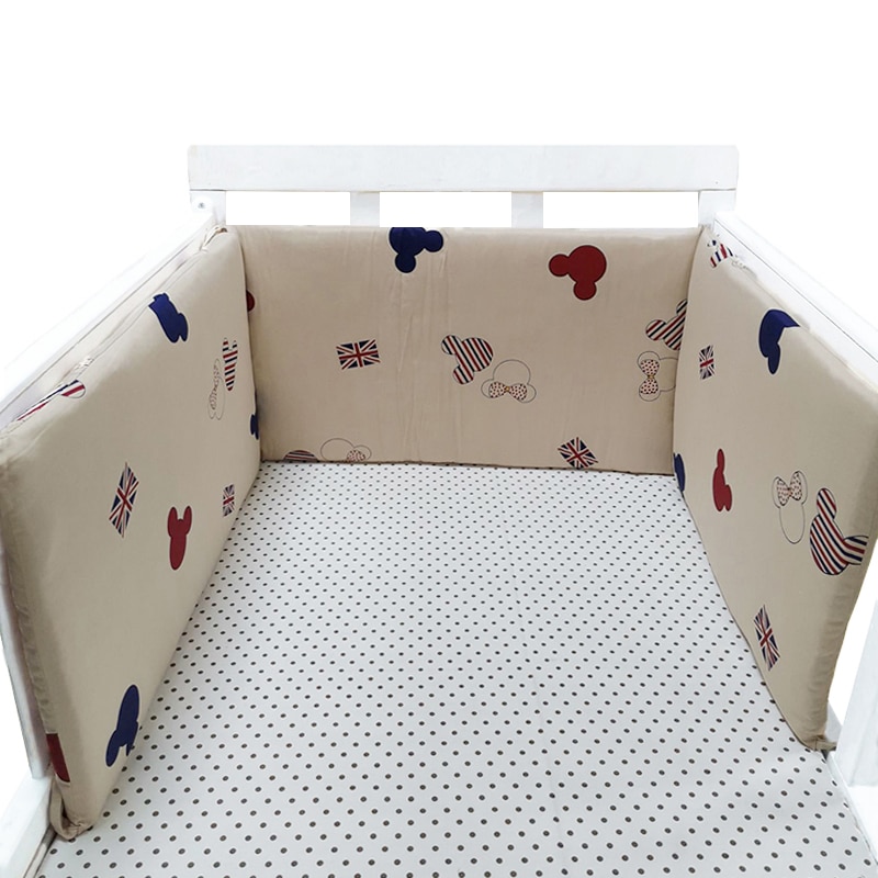 Letto bambino Culla Paraurti a Forma di U Della Chiusura Lampo Staccabile di Cotone Appena nato Imbottiture E Paraurti infantile di Sicurezza Linea di Recinzione Bebe Culla protettore unisex