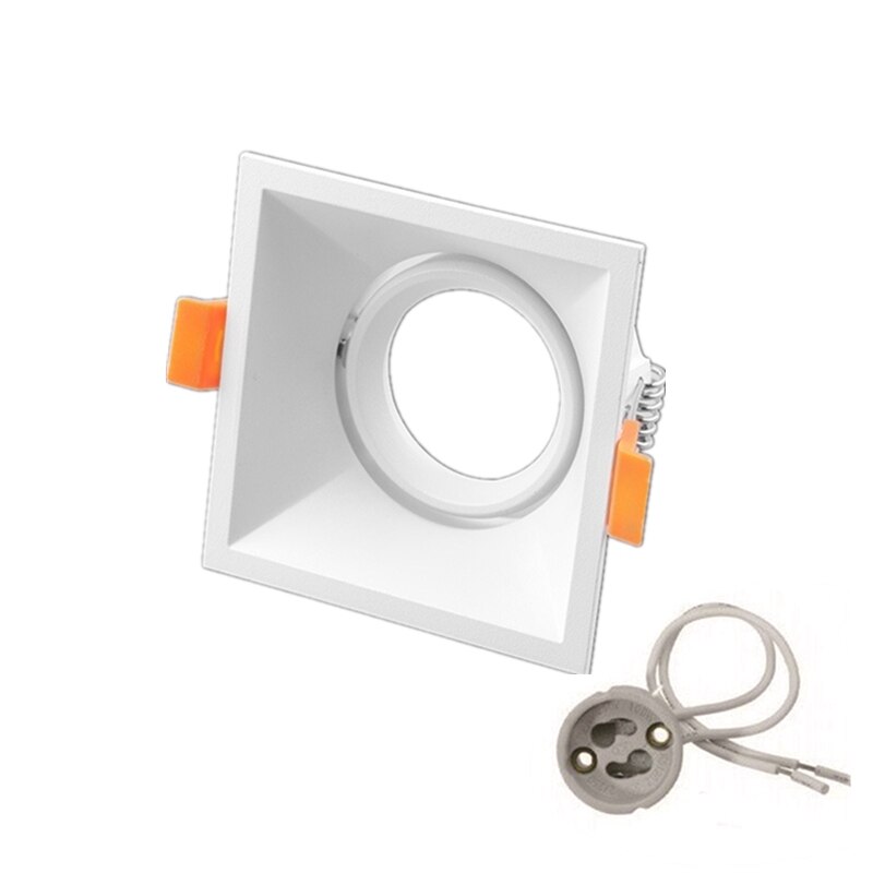 Platz LED Einbau Decke Montage Downlight Lampen Sockel Basis GU10/Herr16 85mm See Rahmen Halterung Stelle Lichter Montage leuchten: Weiß / GU10
