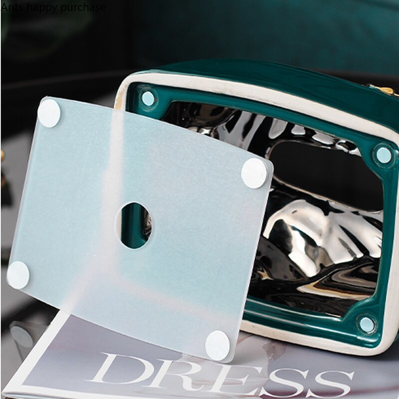 Ceramic Tissue Box Decoration Leaf Tissue Storage Box Home Desktop Decoration Paper Towel Tube Paper Towel Holder Tissue Boxes