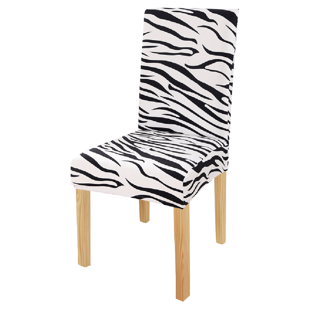 Zebrapatroon stoelhoes stretch eetkamerstoelbeschermer hoezen universele maat stoelhoezen spandex hotel huisdecoratie: 6