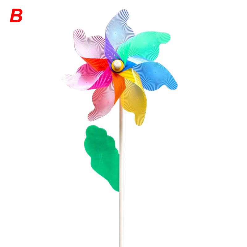 32cm coloré moulin à vent vent Spinner roue ornement jardin cour décoration enfants: B