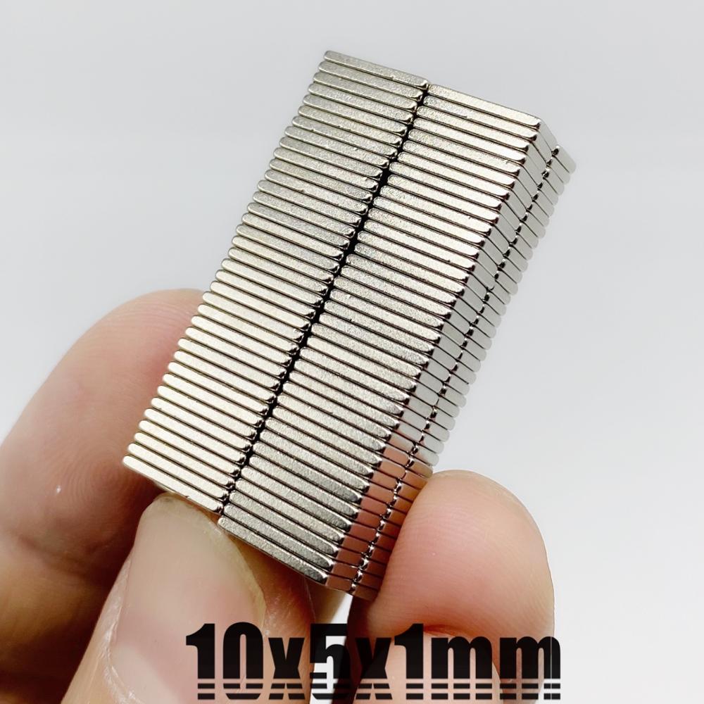 10/20/50/100 Pcs N35 Rechthoekige Magneet F 10X5X1 Mm Super Sterke neodymium Magneet 10*5*1 Mm Ndfeb Magneet 10 Mm X 5 Mm X 1 Mm