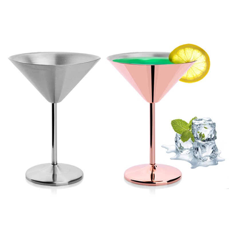 Rvs Tall Cocktail Wijn Set, Martini Glas Bar Fancy Cup Rose Goud Wijnglas