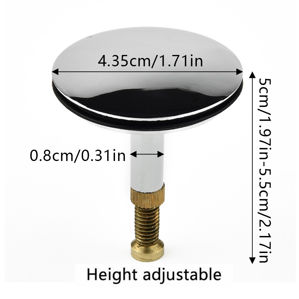 43mm kobber badekar avløpsstopp bad badekar vask avfall popup-plugg erstatning kjøkkenvask tilbehør