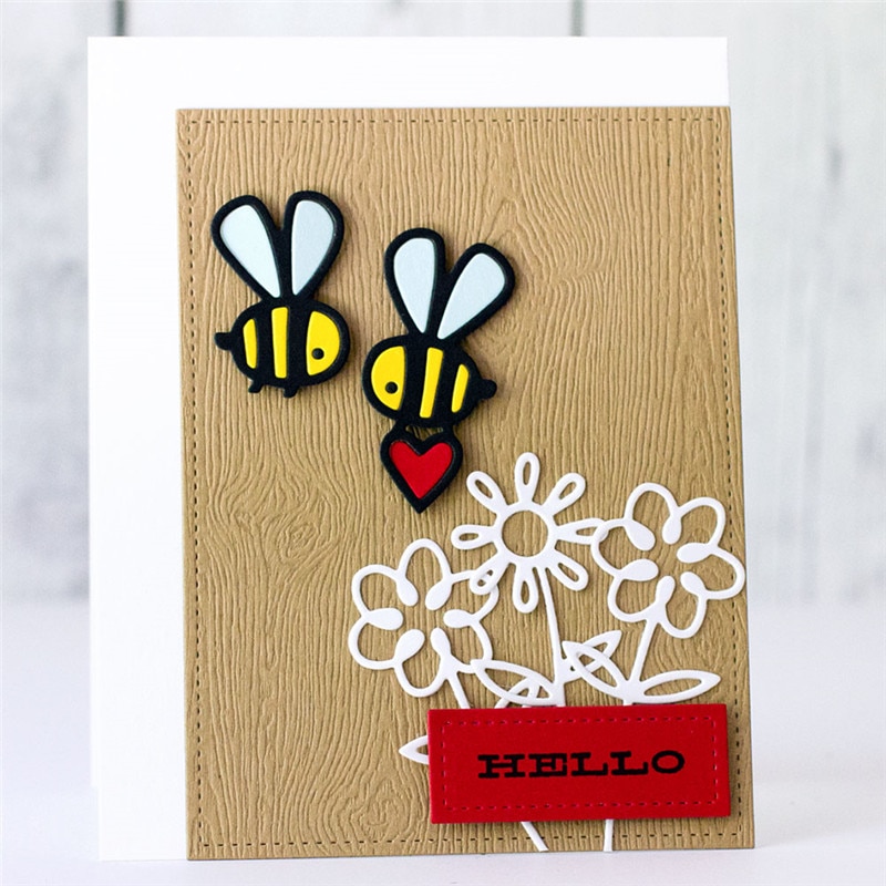 YaMinSanNiO Bee Metal Cutting Dies Heart Dies Scrapbooking Die Cuts for Cards Making DIY Animal Crafts Stencil