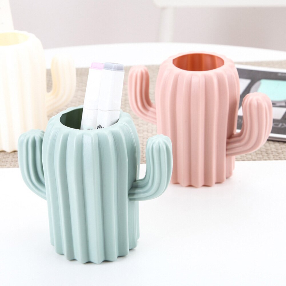 Домашний декор Plastic Cactus Shaped Vase Dried Flower Pot Holder Home Office Desktop Decor цветы в горшках декор