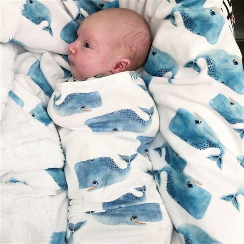 2Stck Neugeborenen Baby Mädchen Junge Swaddle wickeln Decke Schlafsack + Hütte Outfits einstellen Mädchen Jungen Warme wickeln Schlafsack musselin 0-12M