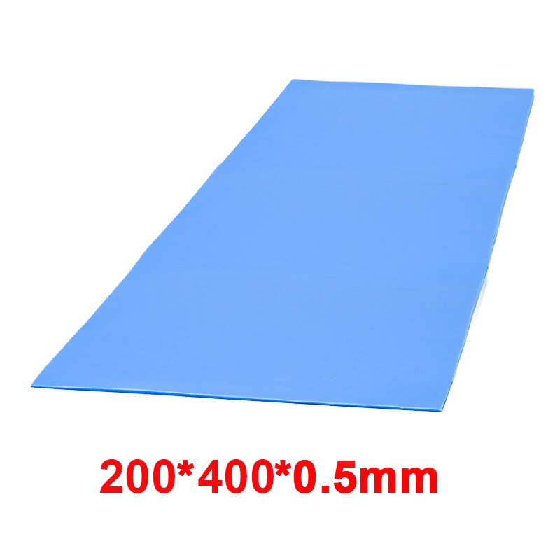 6.0 W/mK 200*400mm Thermal conductivity CPU Heatsink Cooling Conductive Silicone Pad Thermal Pads: 200x400x0.5 mm