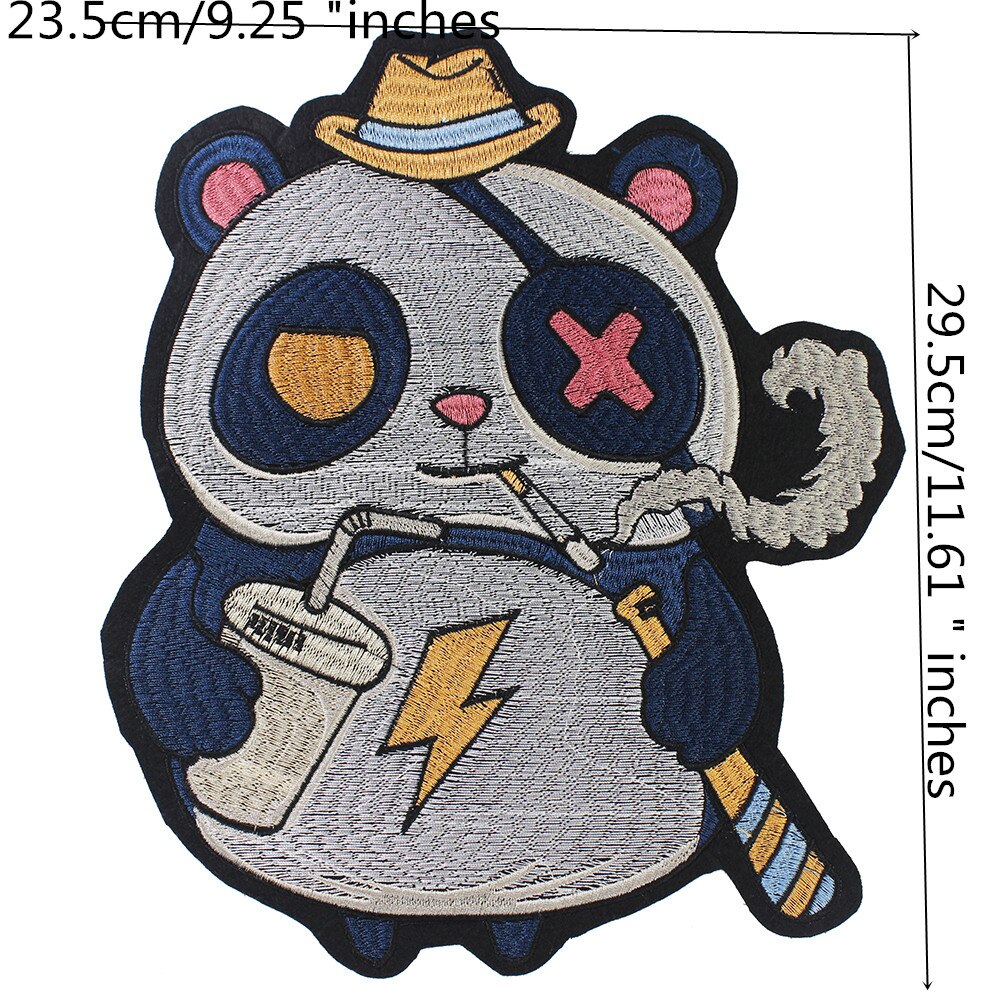 Skull Vest Embroidery Iron Patch Rider Iron On Back Of Jacket DIY Patches For Clothes Custom Iron Patches For Clothing: NO.3