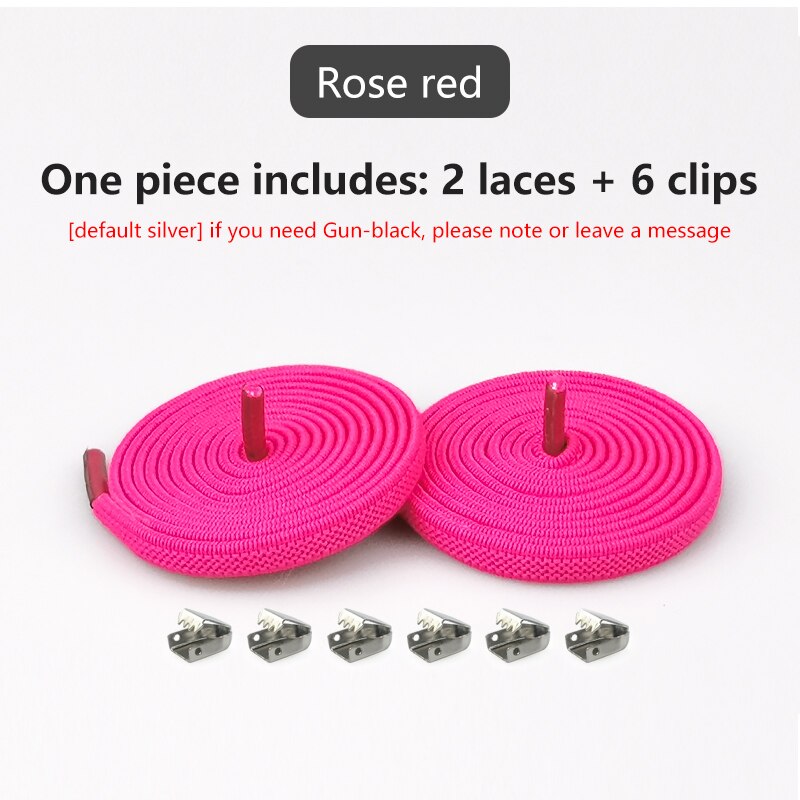 1 par sko lisser uten knyte elastiske skolisser utendørs fritidsjoggesko rask sikkerhet flat skolisser unisex lat lisser til låve og voksne: rose