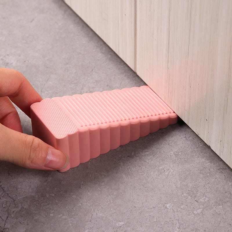 Safety Silicone Door Stopper Door Bottom Windproof Block Wedge Door Stopper Home Office Door Rear Retainer Anti-collision Pad