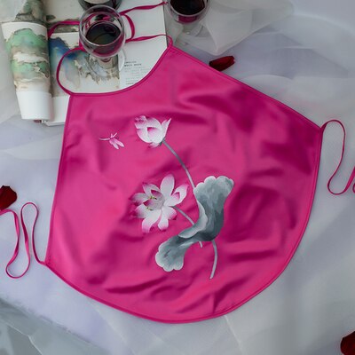 100% handmade Silk Stickerei zubehör erwachsene Chinesischen brust abdeckungen lotus muster Valentinstag: NO.6