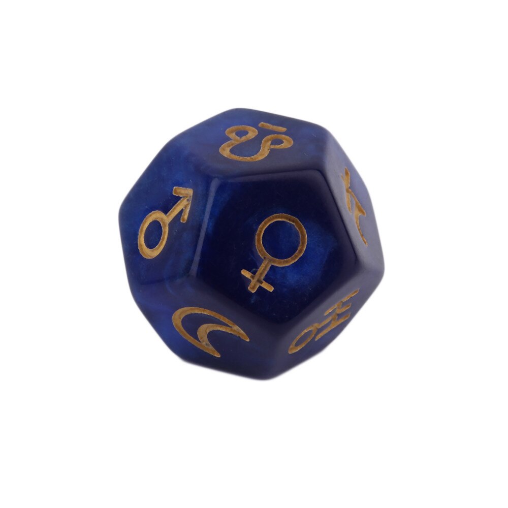 3 pcs 9 Polyhedral Dice Astrological Dice Set Multi-Faceted Acrylic Dice for EZ Constellation Games In Stock