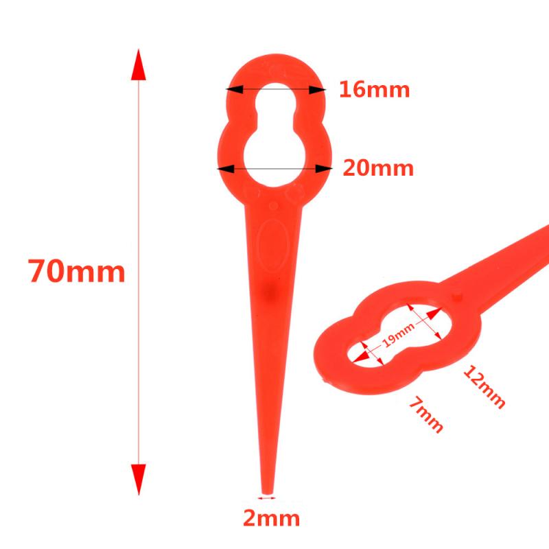 70MM dauerhaft Kunststoff Mäihr Schneiden Klinge Trimmer Klingen Ersatz Klinge Für Rasenmäihr Mäihr Kopf Strimmer Für Rasen Trimmer