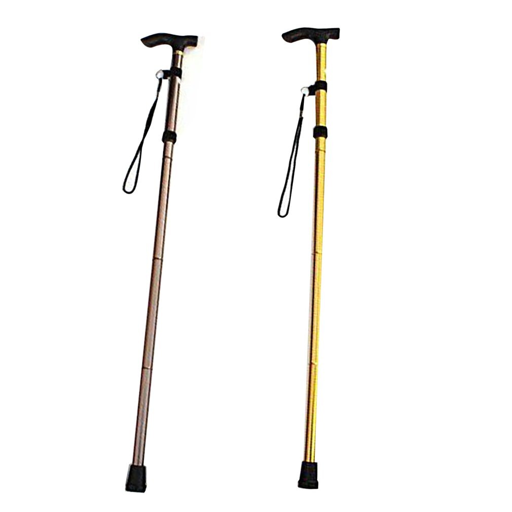 Canne d'escalade à quatre sections télescopique pliant canne Trekking canne anti-dérapant canne âgée canne de marche
