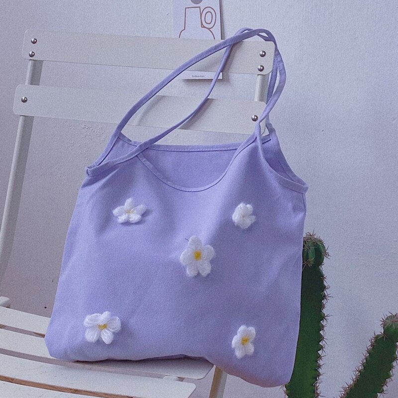 Female Canvas Cloth Shoulder Bag Ladies Corduroy Shopping Bag Environmental Storage Handbag Reusable Foldable Eco Grocery Totes: purple