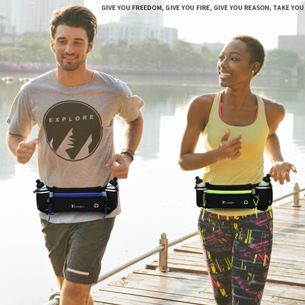 Running Waist Bag Marathon Hydration Belt Waist Bag Fanny Pack Marathon Dual Pocket Walking Fitness Waist Pack Outdoor Accessory