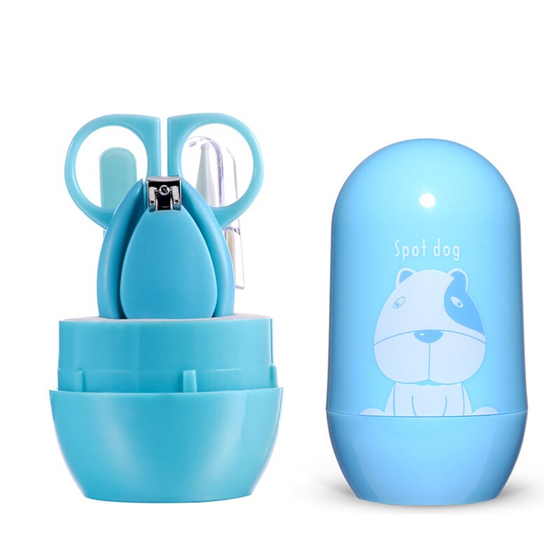 4- i -1 baby nagelvårdsset med sött fodral baby nagelklippare sax nagelfil pincett baby manikyr kit nsv 775