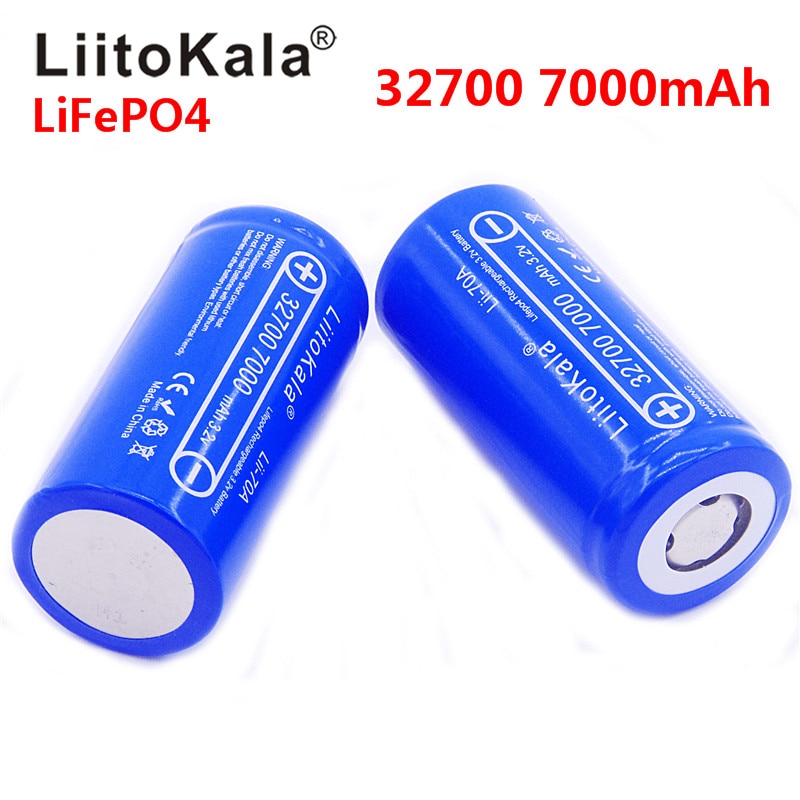 Bateria LiitoKala 32700 LiFePO4 7000mAh - Wysoka Moc 35A-55A Ciągłego Rozładowania