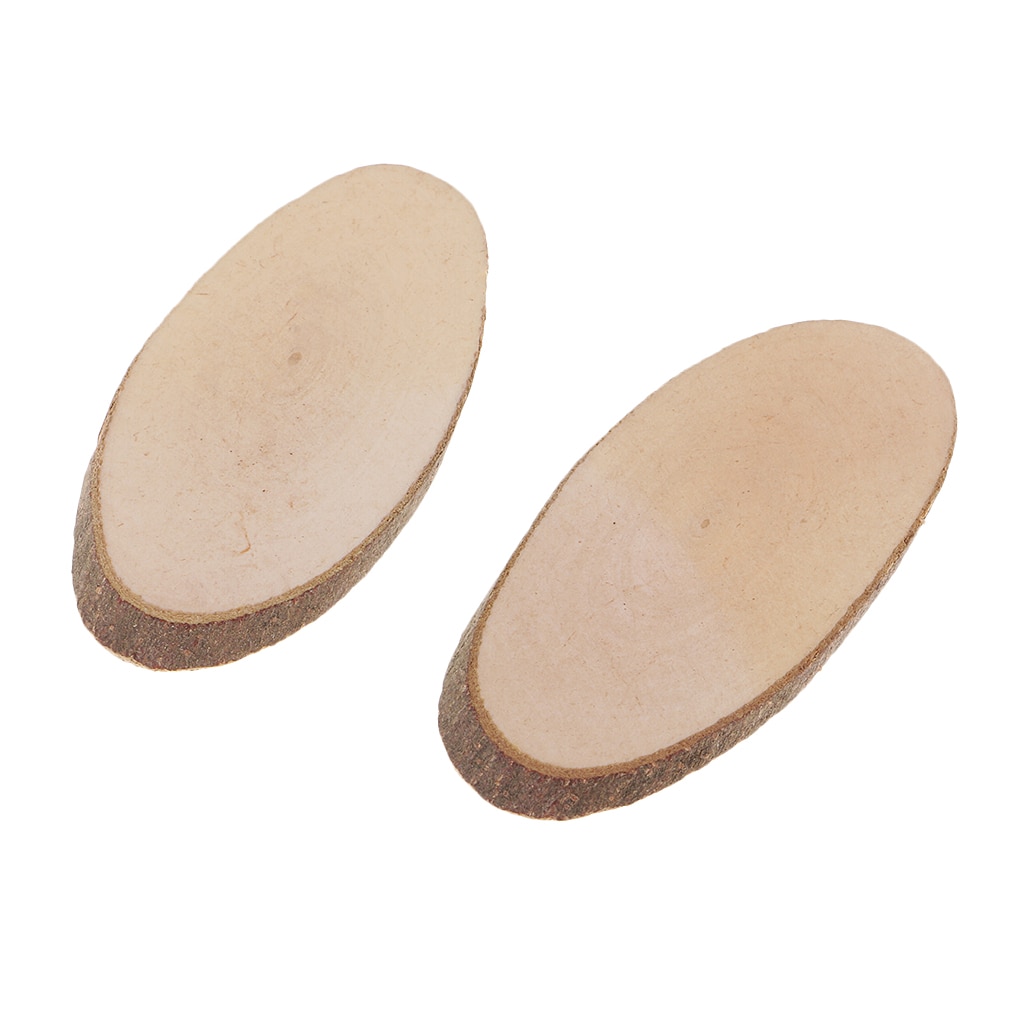 10 stk 85-90mm træstokke skiver oval bryllup pyrografi rustik gør-det-selv indretning