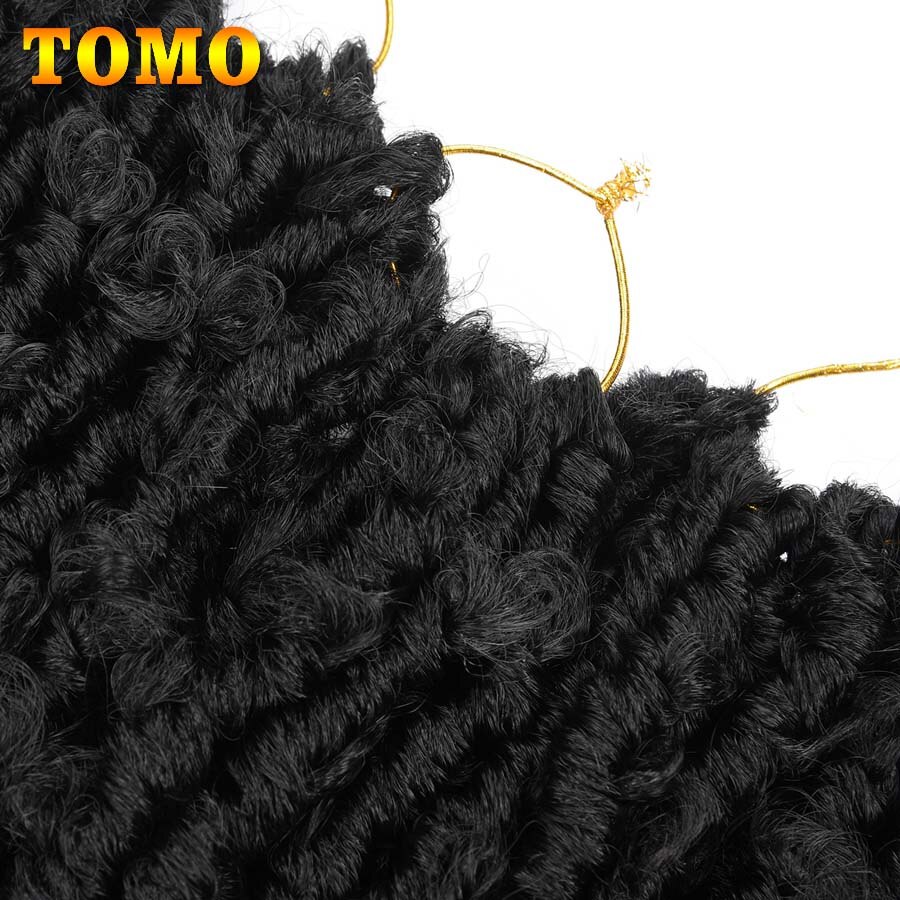 TOMO Soft Butterfly Locs Crochet Hair 12 Inch Handmade Butterfly Locs Faux Synthetic Crochet Twist Braiding Hair Extensions