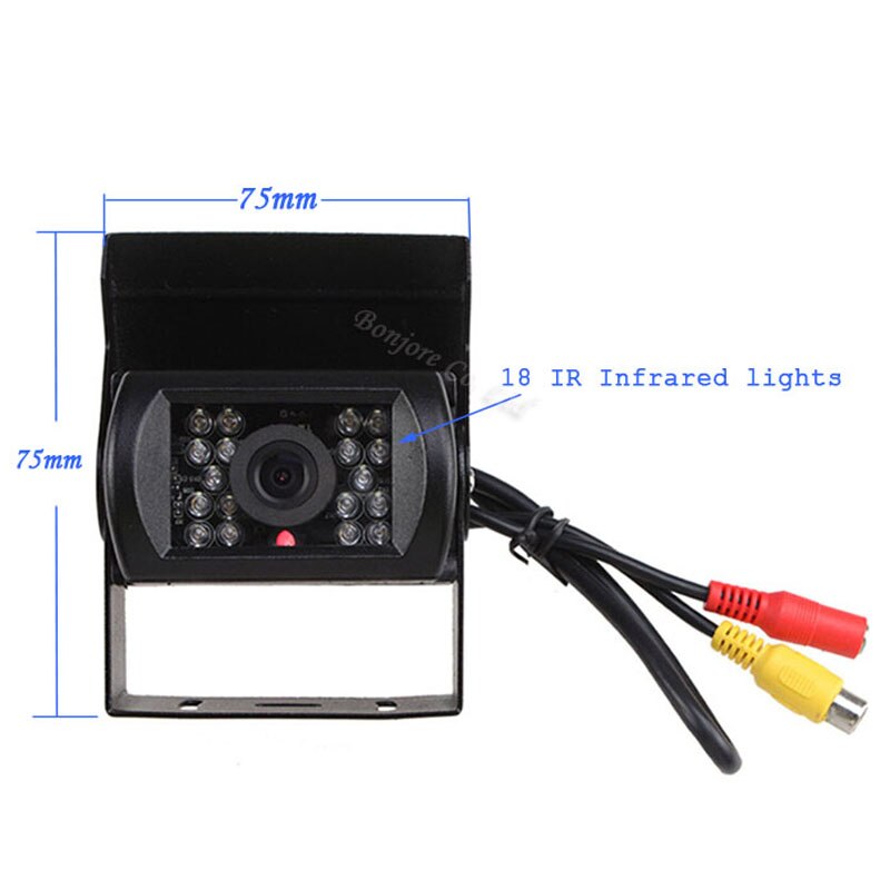 Koorinwoo 12-24v 18 IR Infrared lights Rear View Camera Car Backup Reversing Camera For Car/Truck/Bus Parking Assist Universal