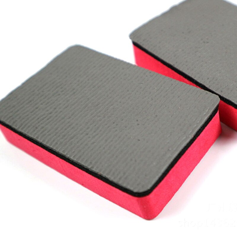 Almohadilla mágica para Barra de arcilla para coche, almohadilla limpiadora de bloque de esponja, almohadilla de cera para limpieza de coche, herramientas de limpieza de color rojo