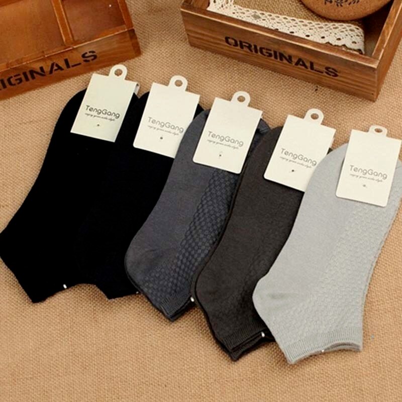 10 pares masculino curto respirável antibacteriano desodorante fibra de bambu sockscasual masculino socksmen sockshot venda