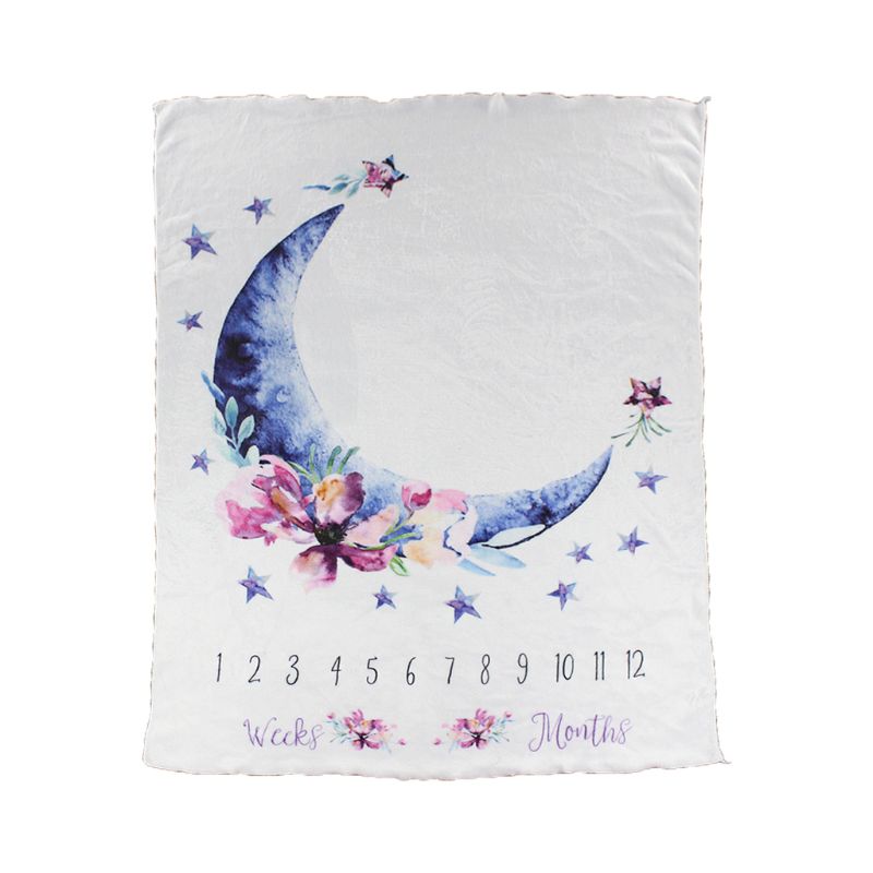 Baby Milestone Commemorative Blanket Newborn Full Moon Photo Background Cloth Photography Prop