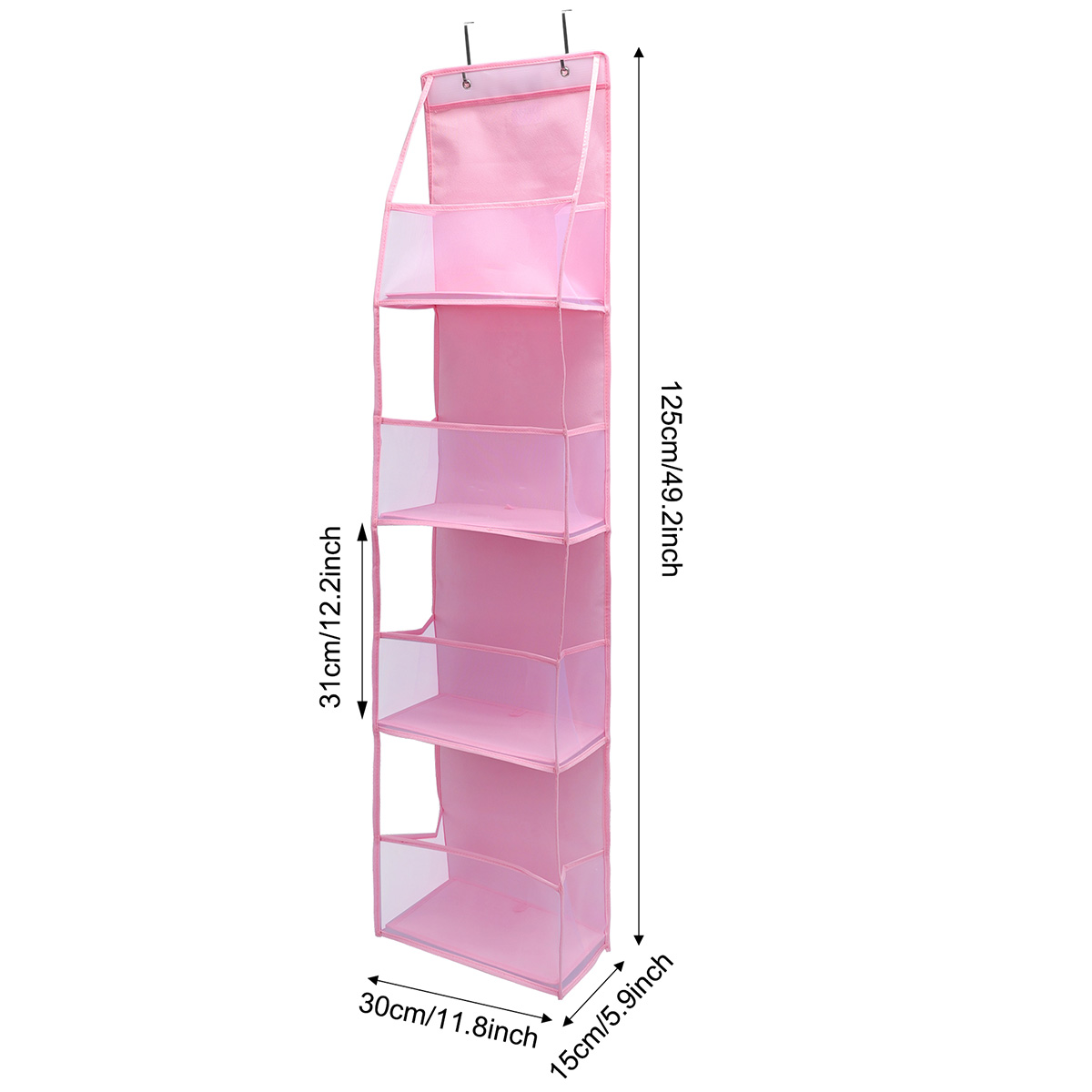 1pc 4/6 couches sur la porte organisateur suspendu cosmétiques tenture murale rangement organisateur pour pépinière salle de bain placard chambre dortoir: green