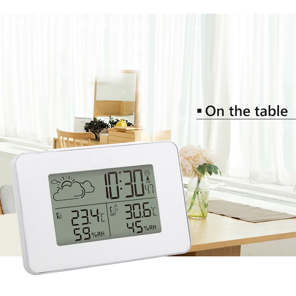 Wireless Weather Station Thermometer LCD Digital Screen Outdoor Forecast Sensor Clock Home Hygrometer
