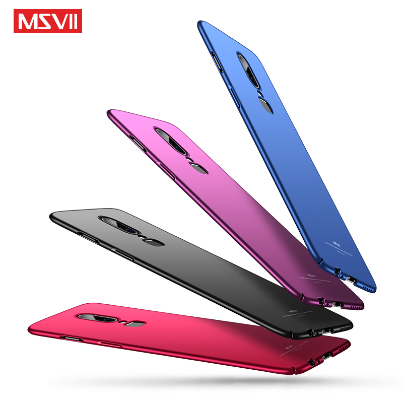 One plus 6 T funda Msvii Silm Skin Coque para Oneplus 6 T 6, funda trasera de PC dura para One Plus 6 6 T Six Phone Case