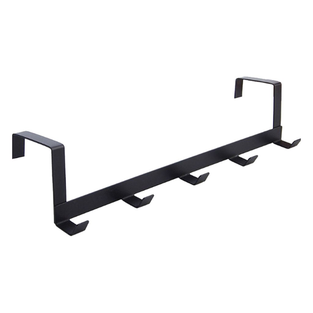 Over De Deur 5 Haken Home Badkamer Organisator Rack Kleding Jas Hoed Handdoek Hanger Housekeeping Organisatoren Haken Up Iron Metalen