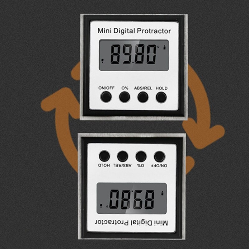 Stainless Steel Electronic Inclinometer Mini Digital Protractor Angle Gauge G88A