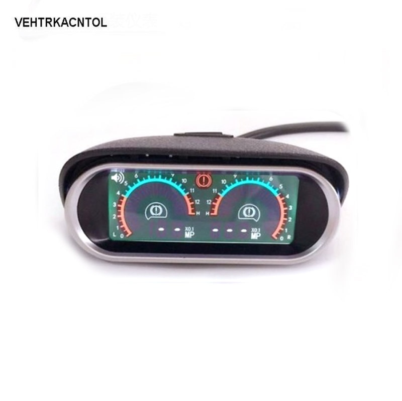 VEHTRKACNTOL 12v/24v Truck Car Air Reservoir Pressure Gauge Brake Air Tank Accumulator Pressure Meter Monitor Gauge