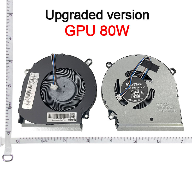 Laptop cpu gpu kylfläkt för hp omen 4 pro 15- dc tpn -q211 15-dc0011nr 15-dc0025ca l30203-001 l30204-001: Blå