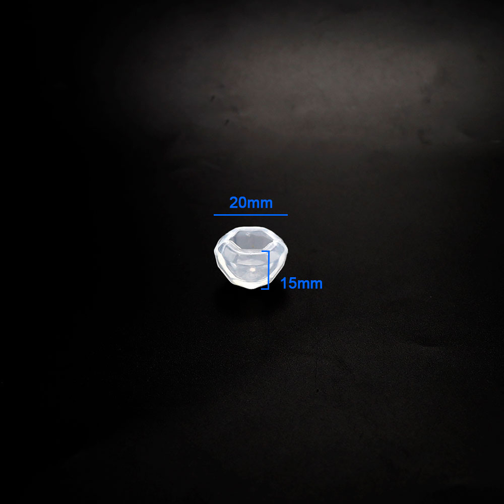 Moules en Silicone diamant pour bricolage amusant, bijoux, colliers, pendentifs, goutte de cristal, colle, résine, artisanat fait à la main, ornement de bureau: Gris clair