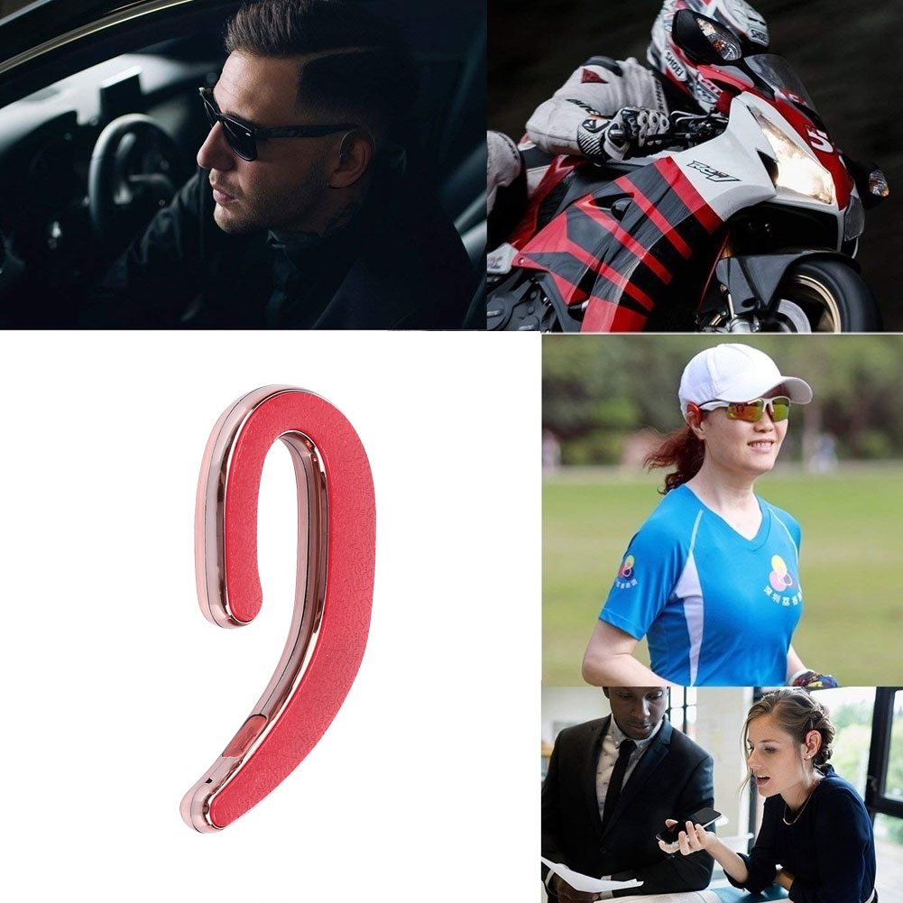 Trådløse bluetooth-headset trådløse bluetooth-hovedtelefoner trådløse bluetooth-øretelefoner knogleledning med mikrofon mini smartphone