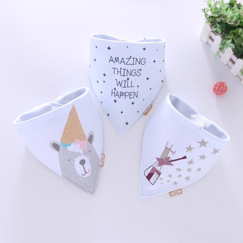Baby Slabbertjes - Katoen Bandana Spuugdoekjes - Cartoon Print - Unisex Voedingsservet