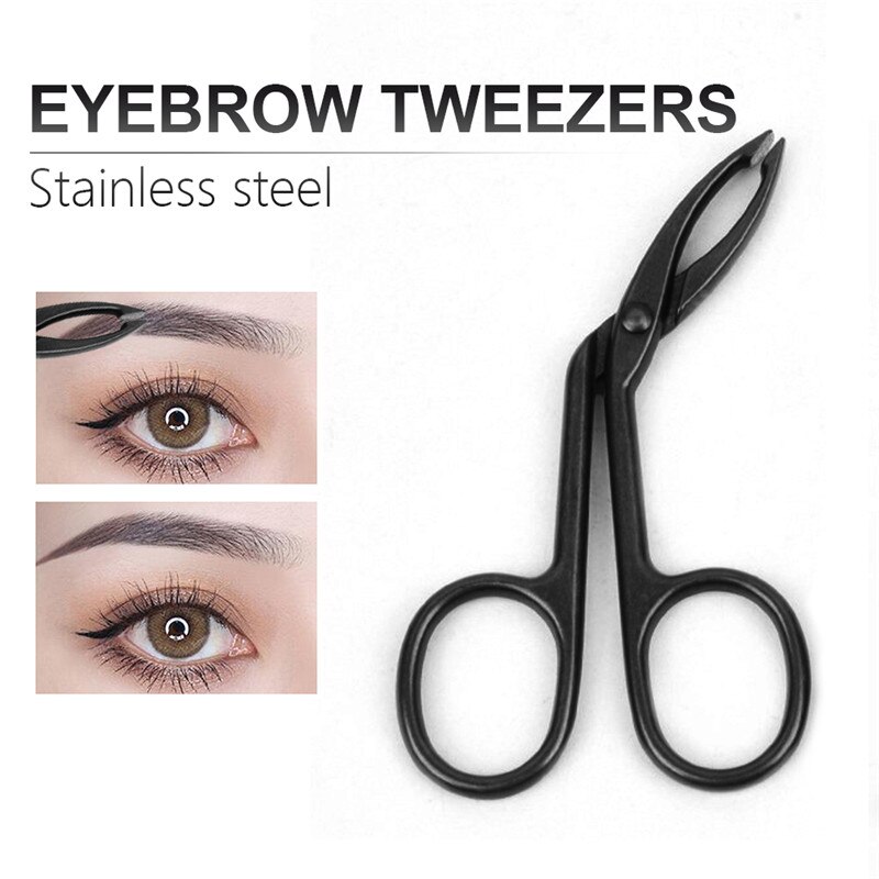 Pinzas para cejas, , práctica, depilación facial, tijeras de maquillaje, Metal cosmético recortador, cortadora de pestañas