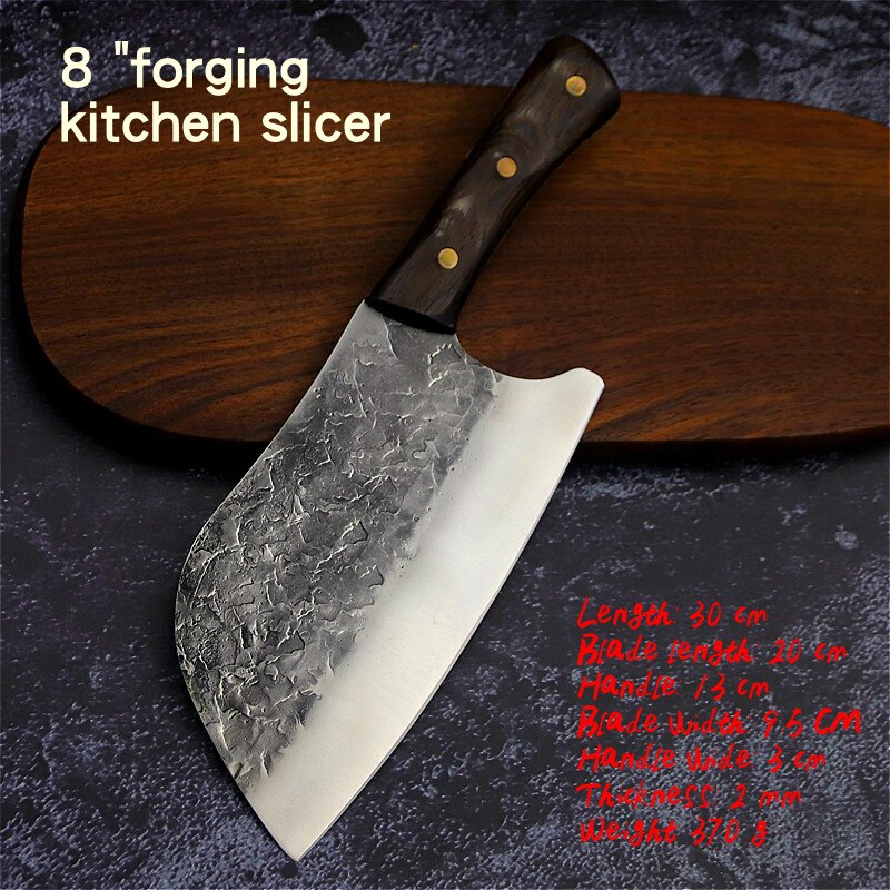 Manganese-steel forging sharp chef knife household kitchen knife multi-purpose chef knife slicer boning knife boning knife: B-xzd11-K