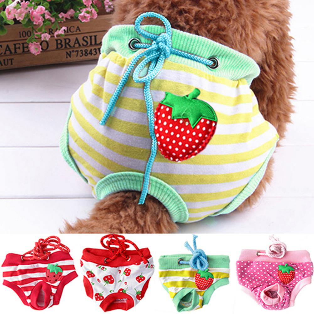 Hond Shorts Sanitair Fysiologische Broek Leuke Fruit Print Luier Hond Luier Broek Sanitair Korte Panty Nappy M/L/Xl